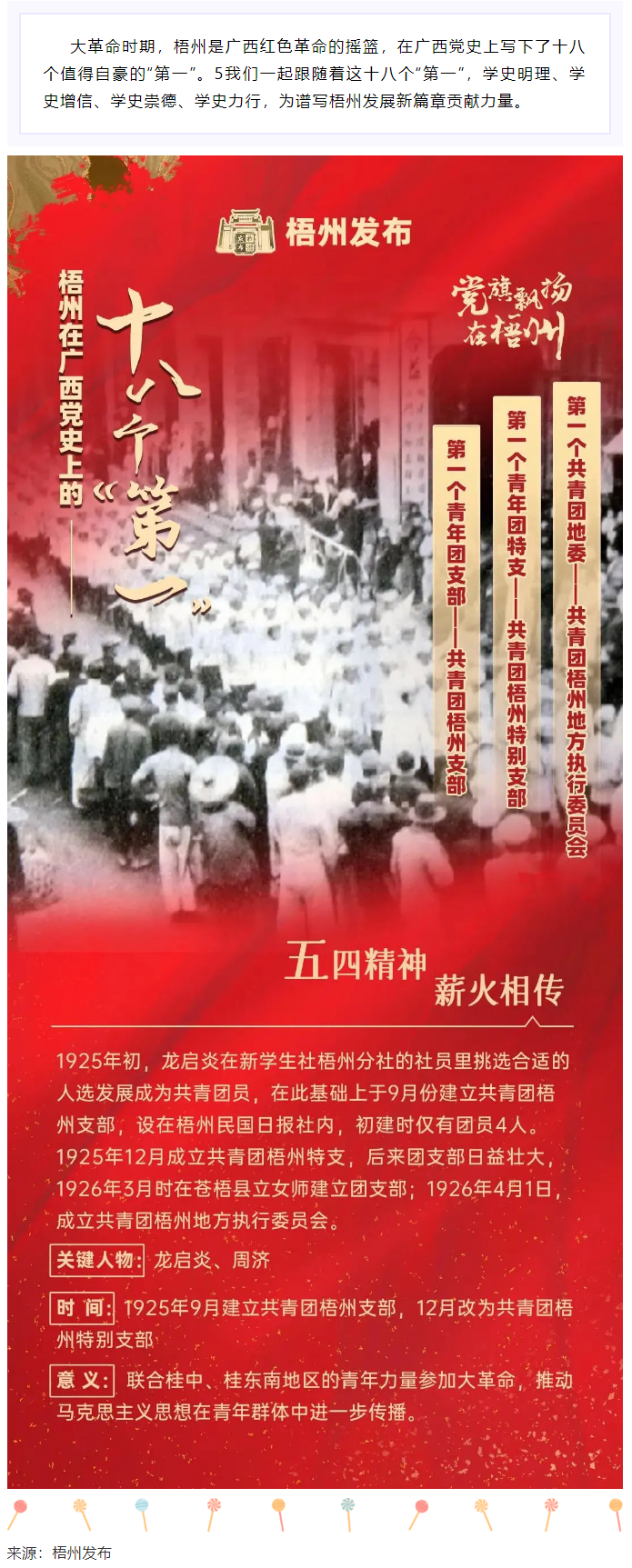 【職工學(xué)黨史】梧州的18個(gè)“第一”之⑾丨廣西第一個(gè)共青團(tuán)地委、第一個(gè)青年團(tuán)特支、第一個(gè)青年團(tuán)支部.png