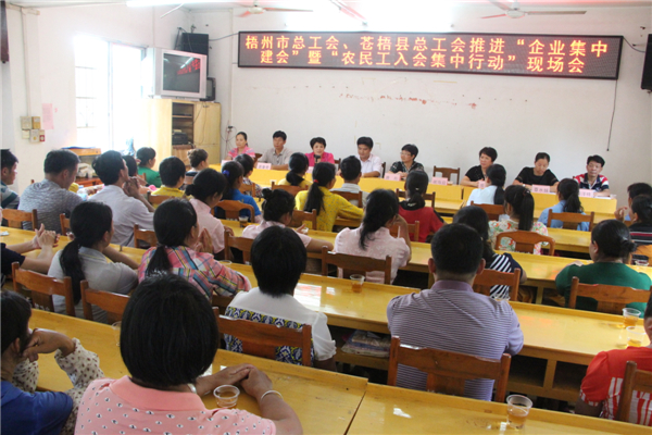 梧州市總工會、蒼梧縣總工會推進(jìn)“企業(yè)集中建會”暨“農(nóng)民工入會集中行動現(xiàn)場會.jpg