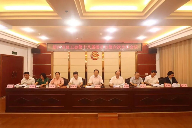 梧州市總工會召開第十八屆委員會第六次全體會議，莫江珊當(dāng)選常務(wù)副主席